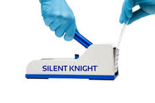Silent Knight pill crusher in use at hospitals